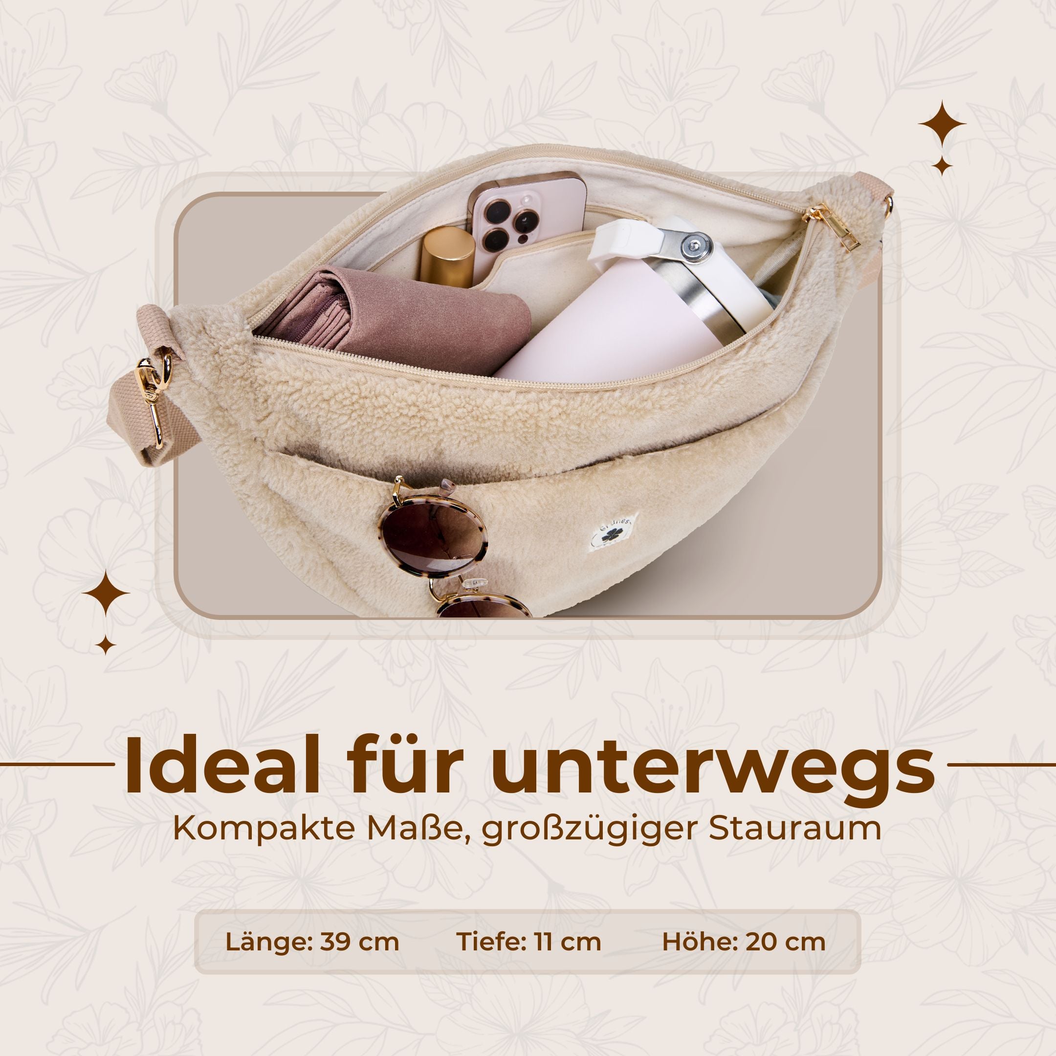 Moon Bag Teddy creme
