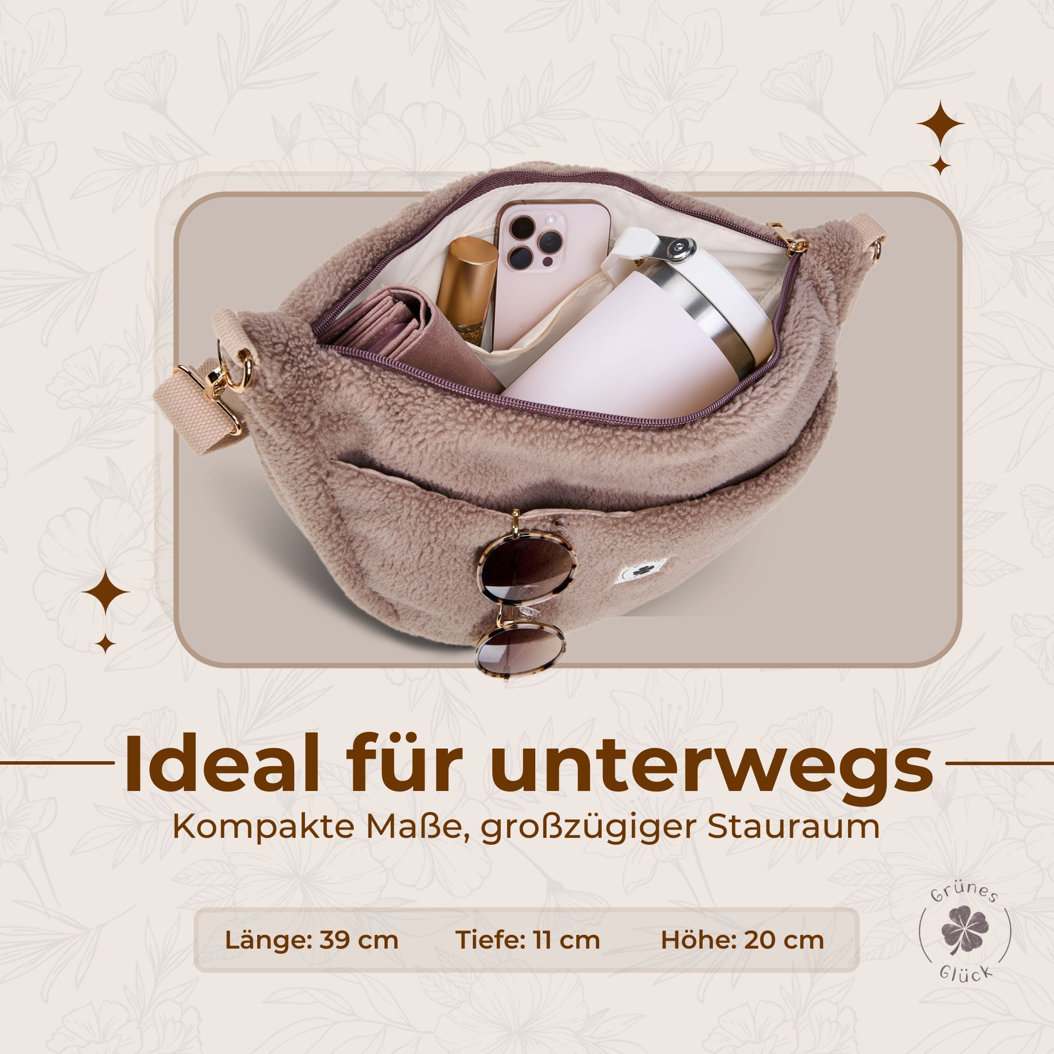 Moon Bag Teddy taupe