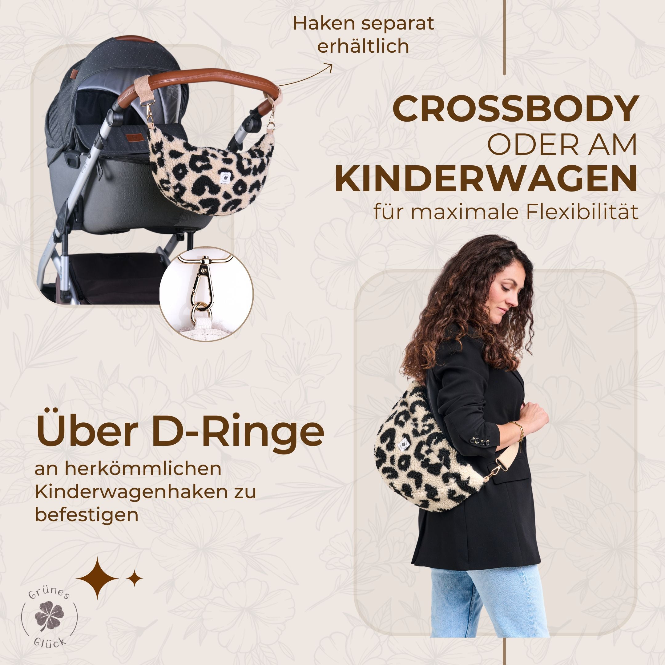 Moon Bag Teddy leo ecru