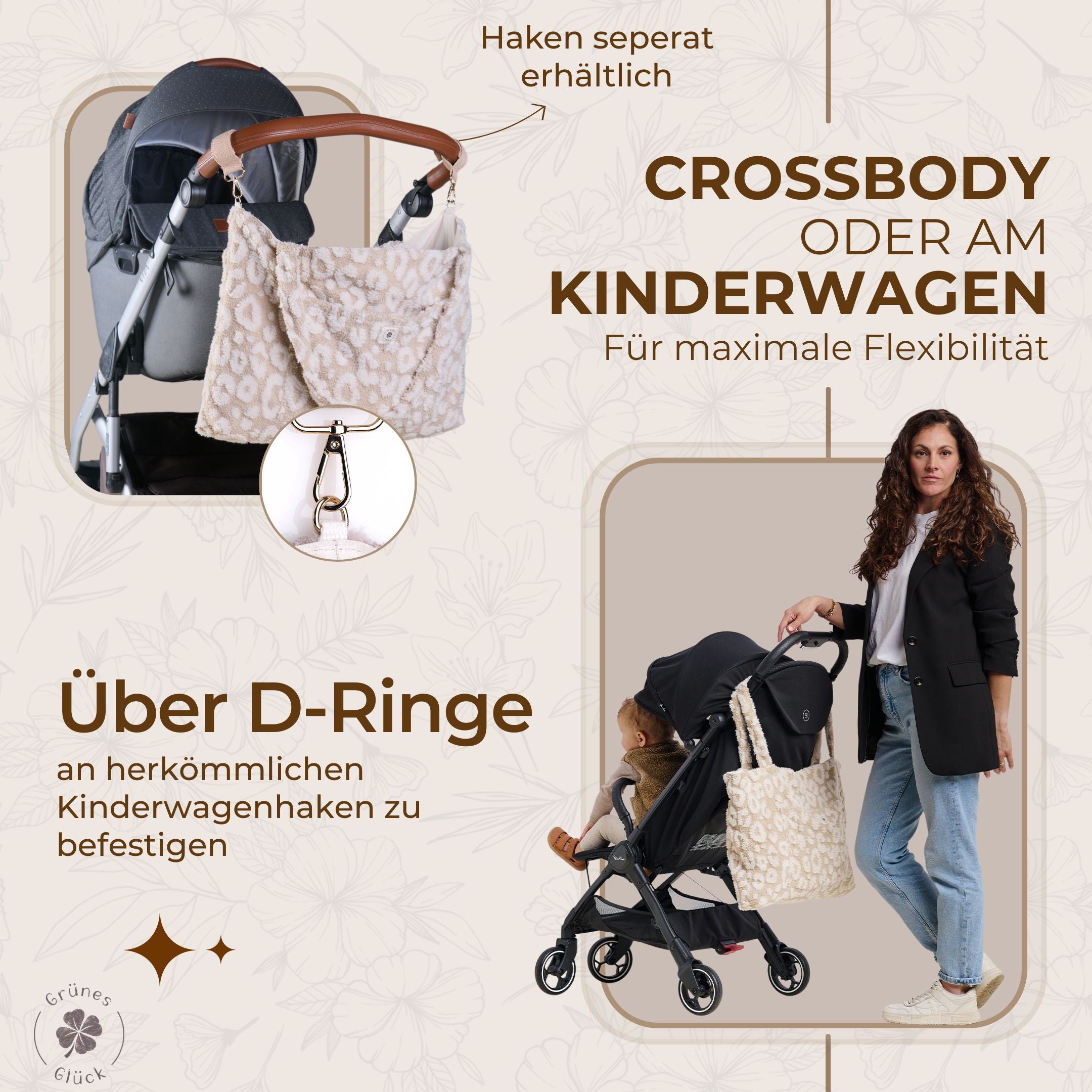 Mom-Bag Premium Teddy leo/creme