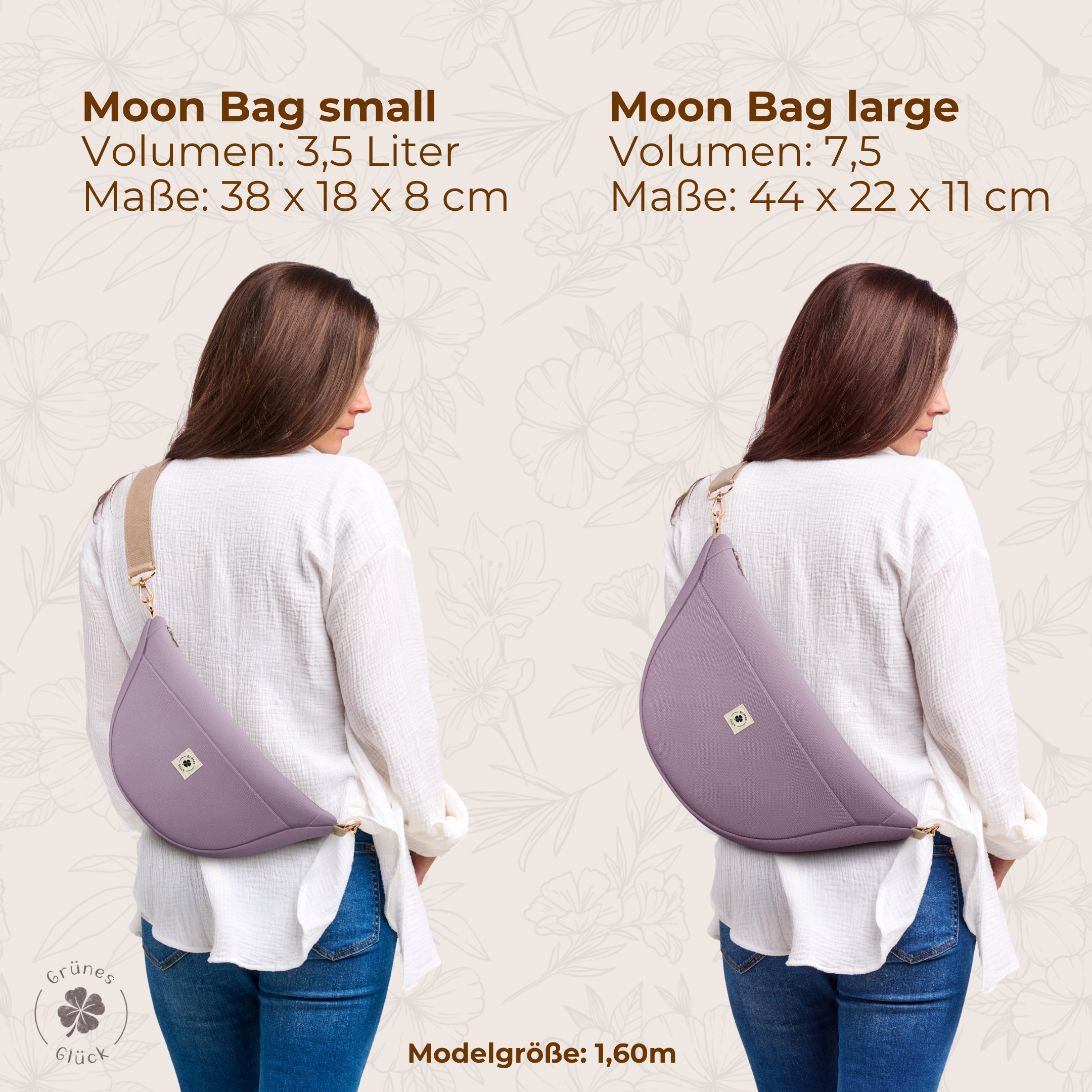 Moon Bag Canvas lila (small)