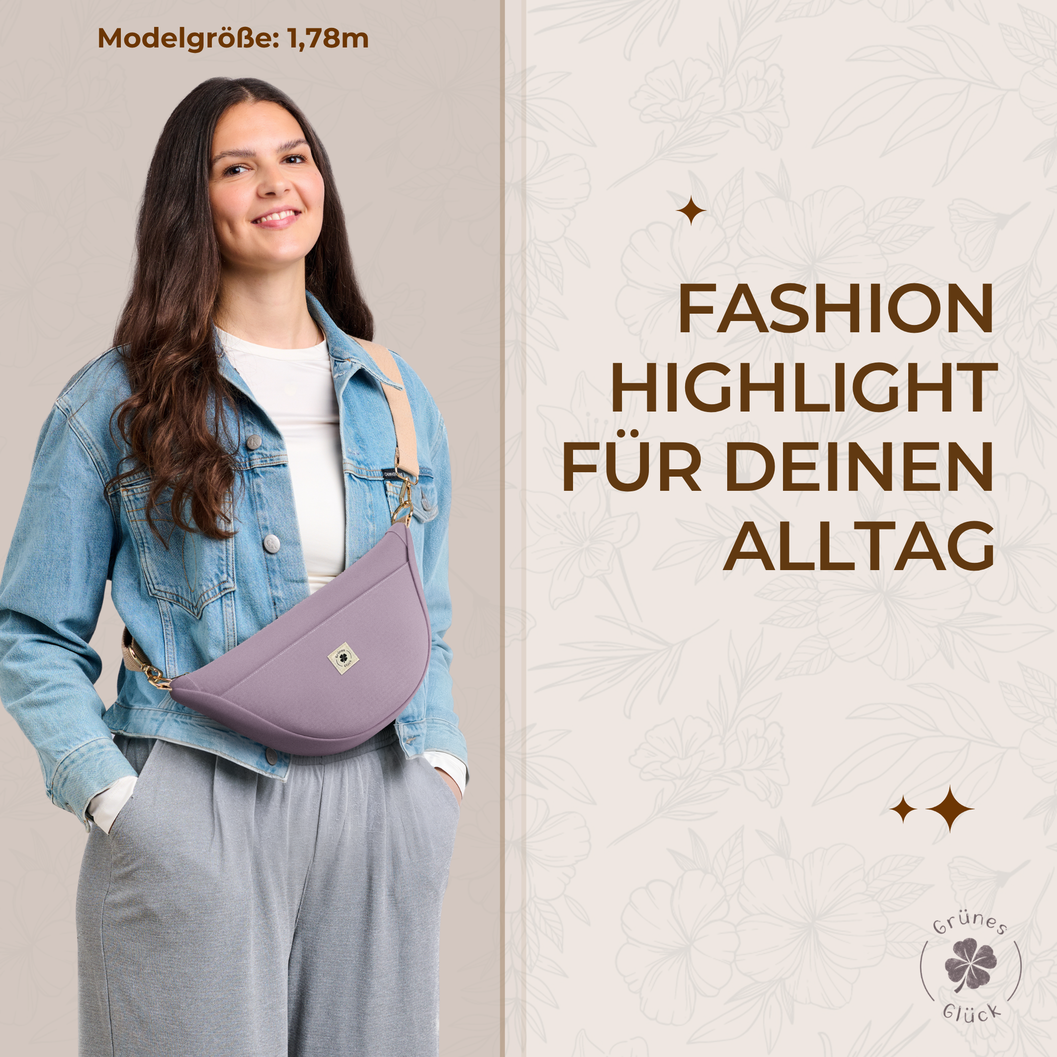 Moon Bag Canvas lila (small)