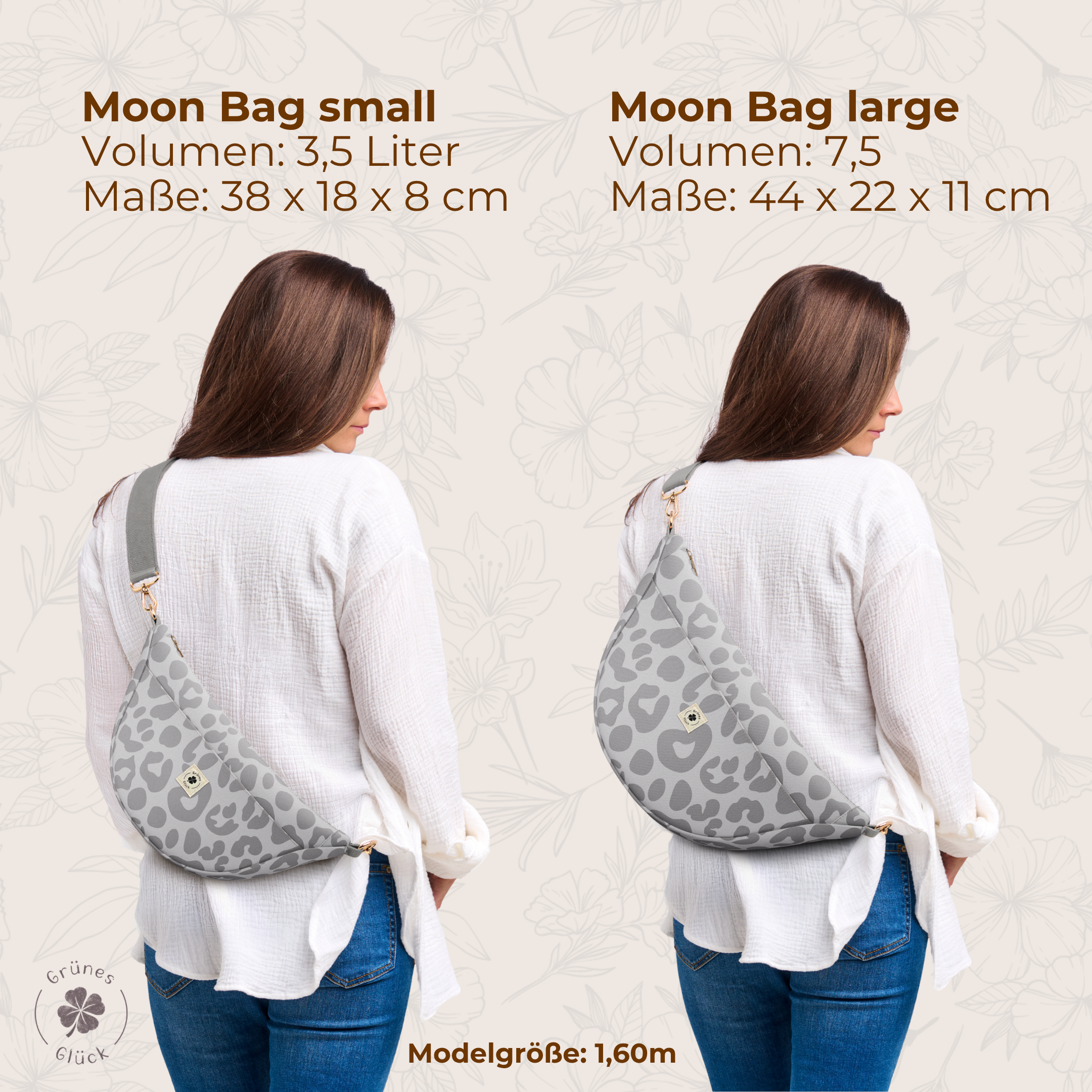 Moon Bag Canvas leo grau (small)