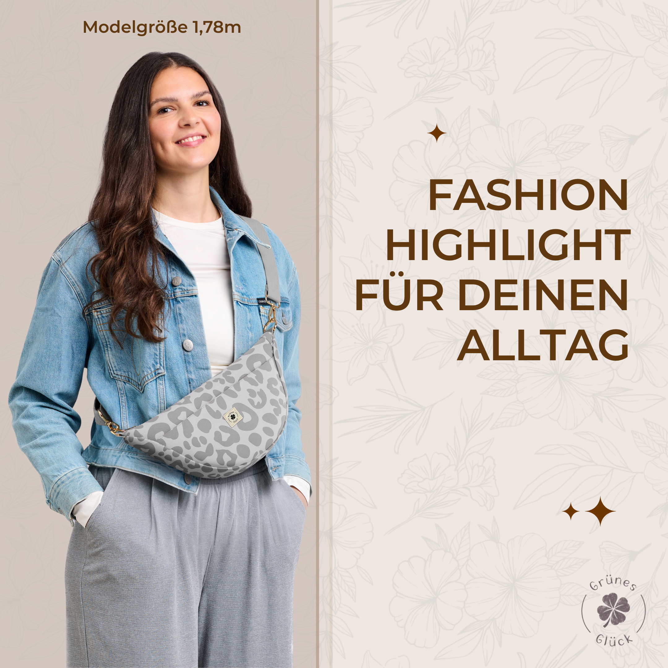 Moon Bag Canvas leo grau (small)