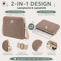 Teddy Laptoptasche 13–14 Zoll taupe