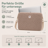 Teddy Laptoptasche 13–14 Zoll taupe