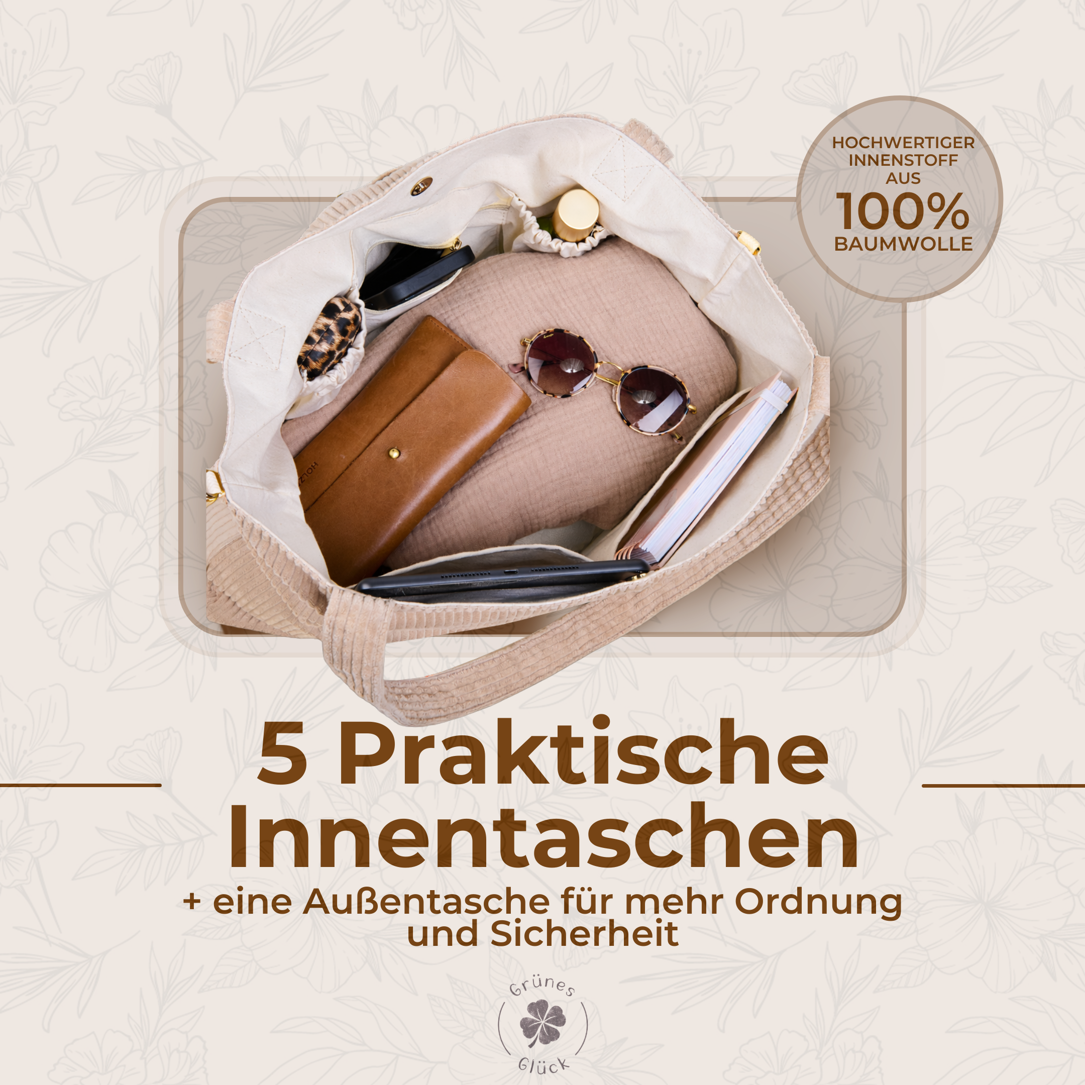 Mom-Bag premium Cord sand