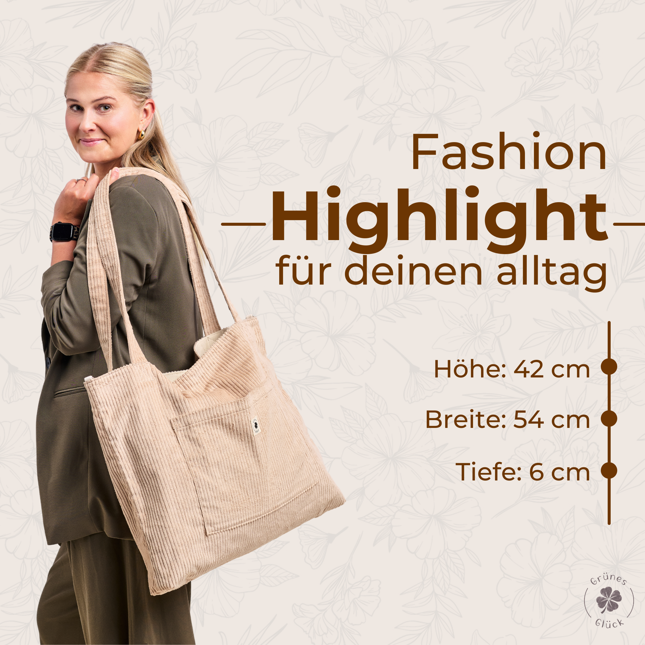 Mom-Bag premium Cord sand