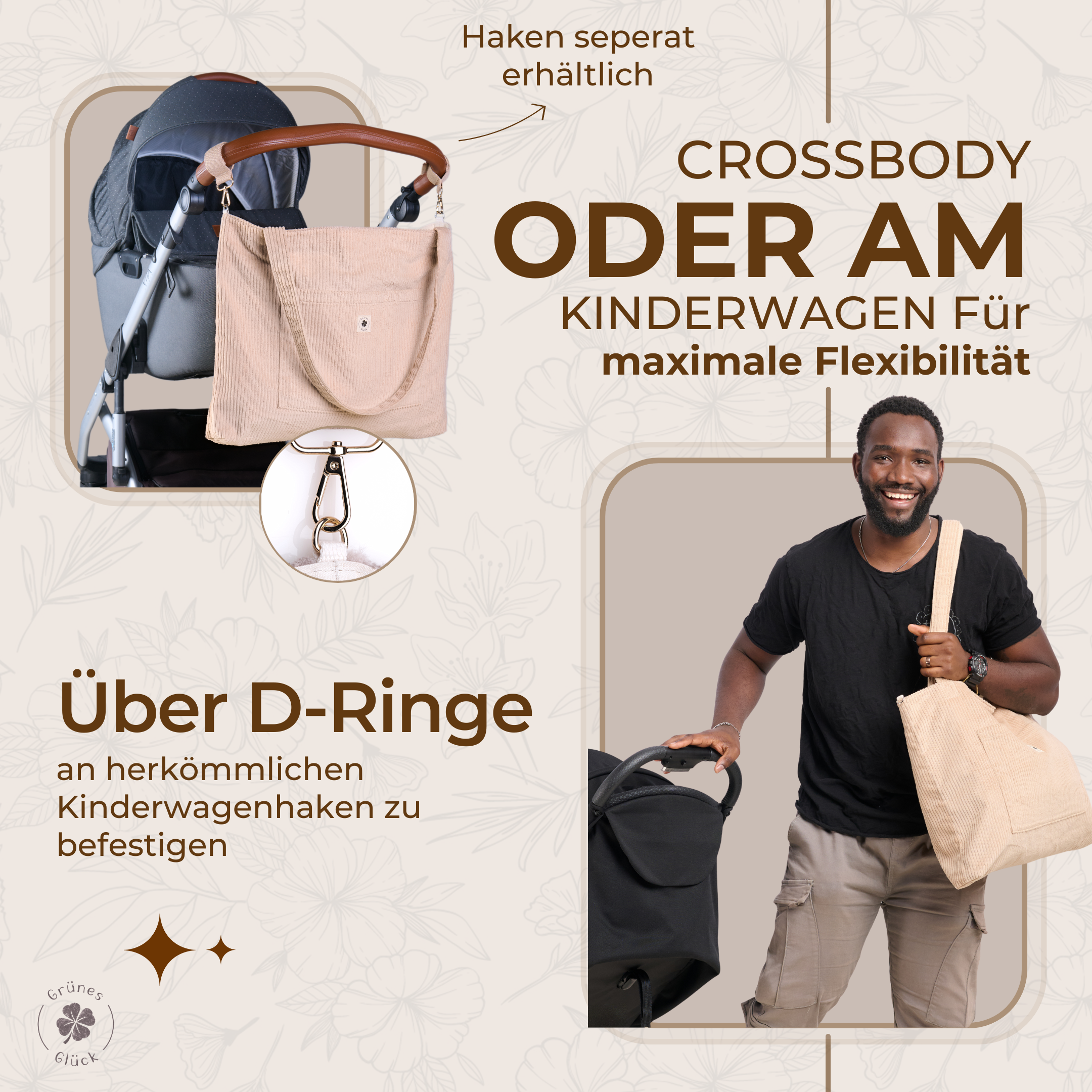 Mom-Bag premium Cord sand