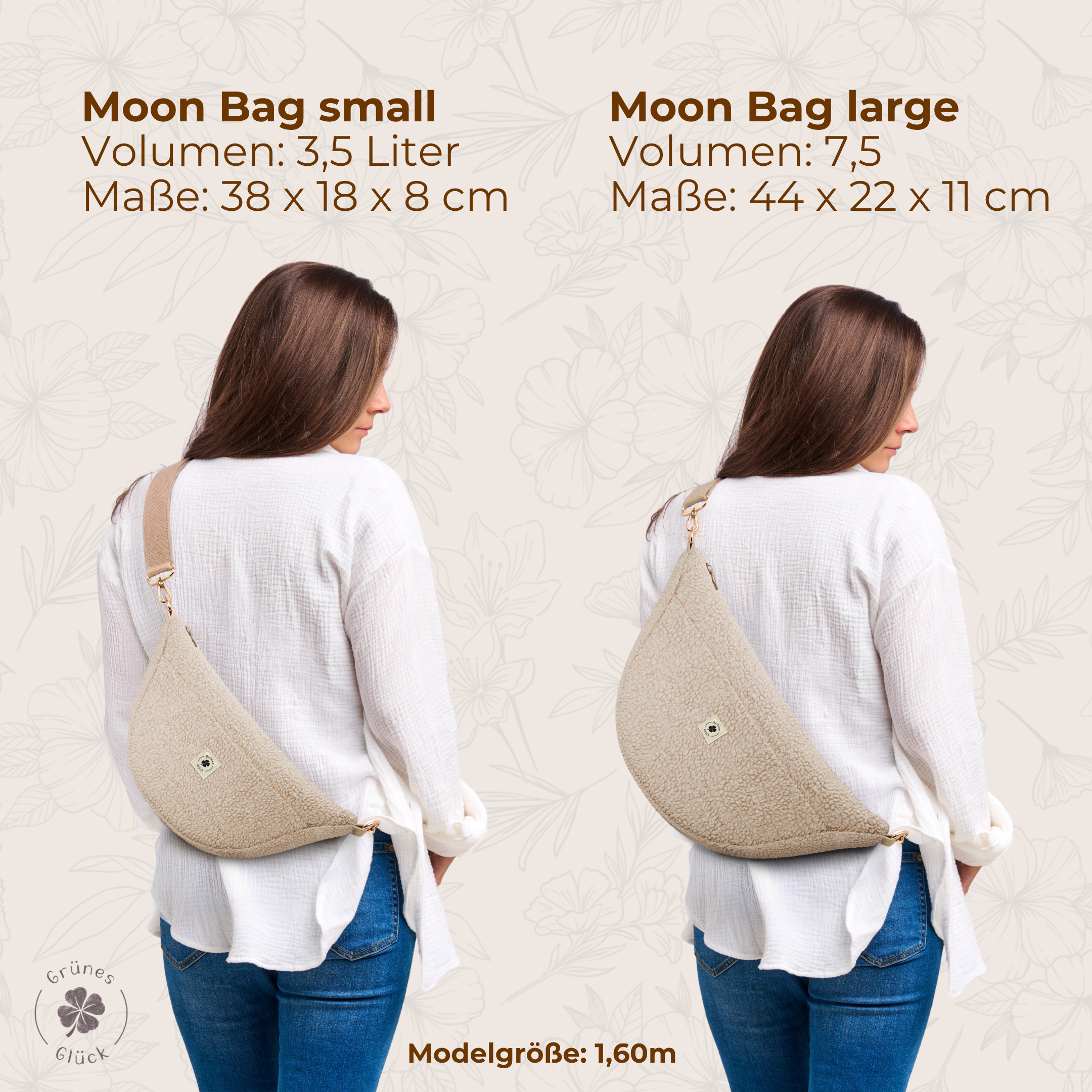 Moon Bag Teddy creme (small)