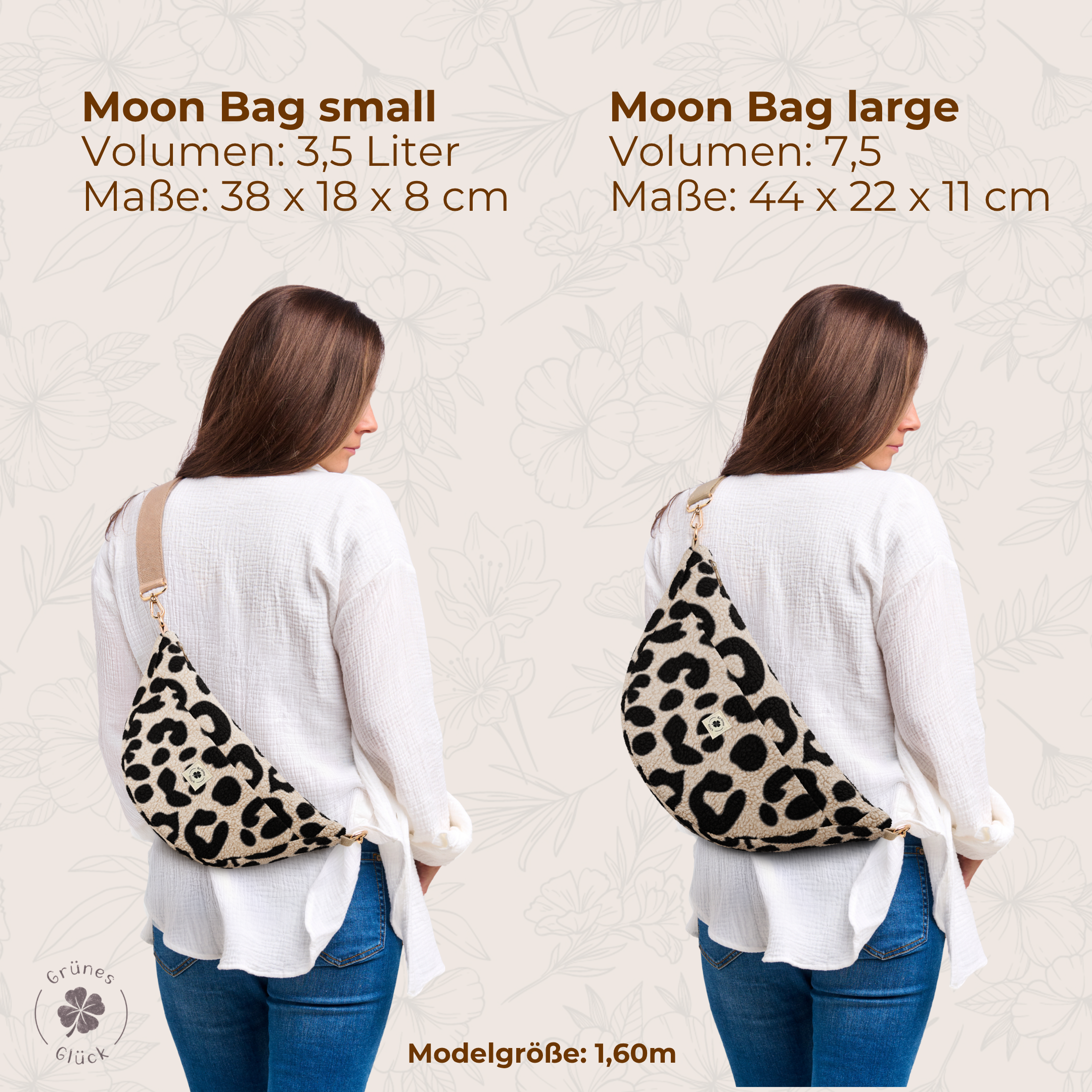 Moon Bag Teddy leo ecru (small)