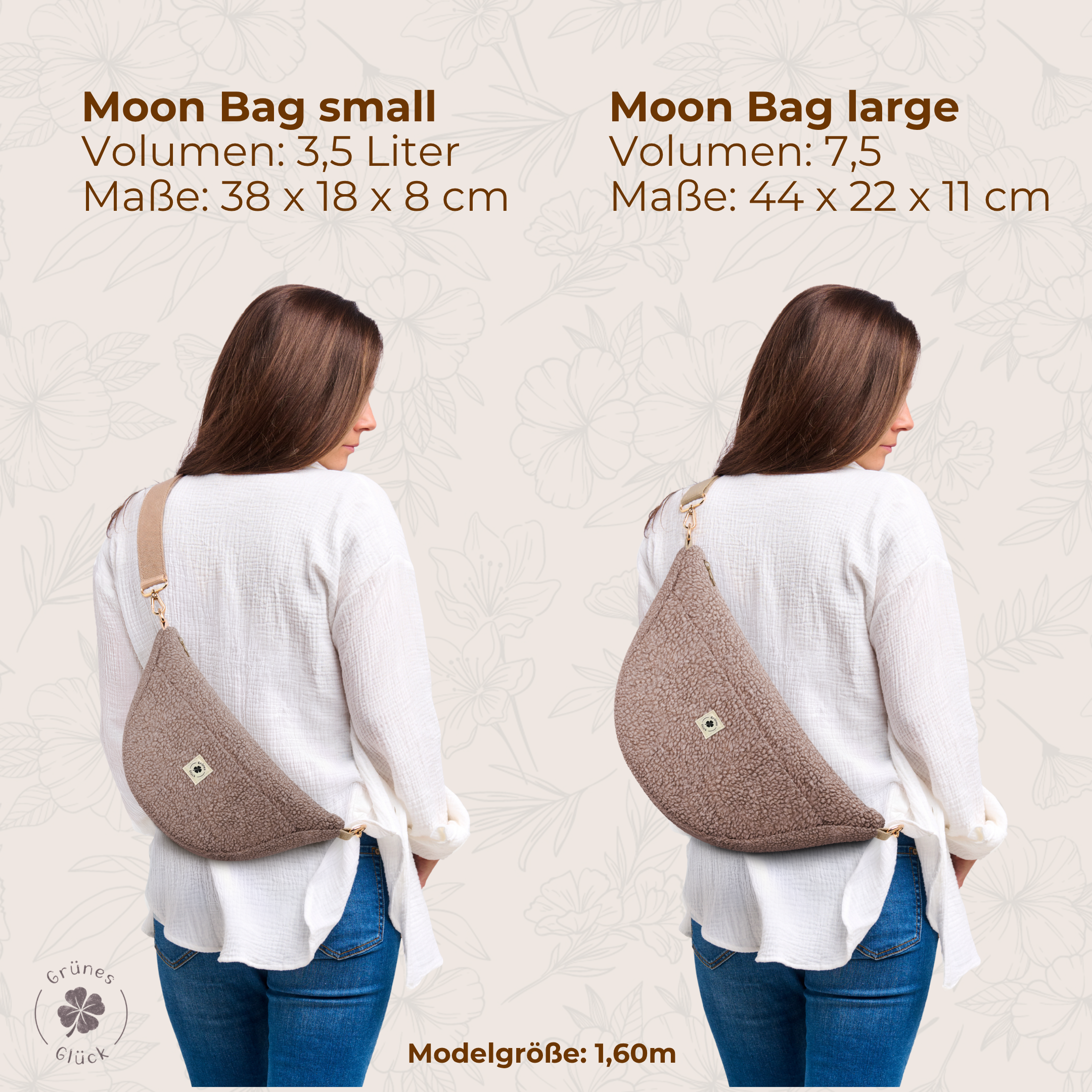 Moon Bag Teddy taupe (small)