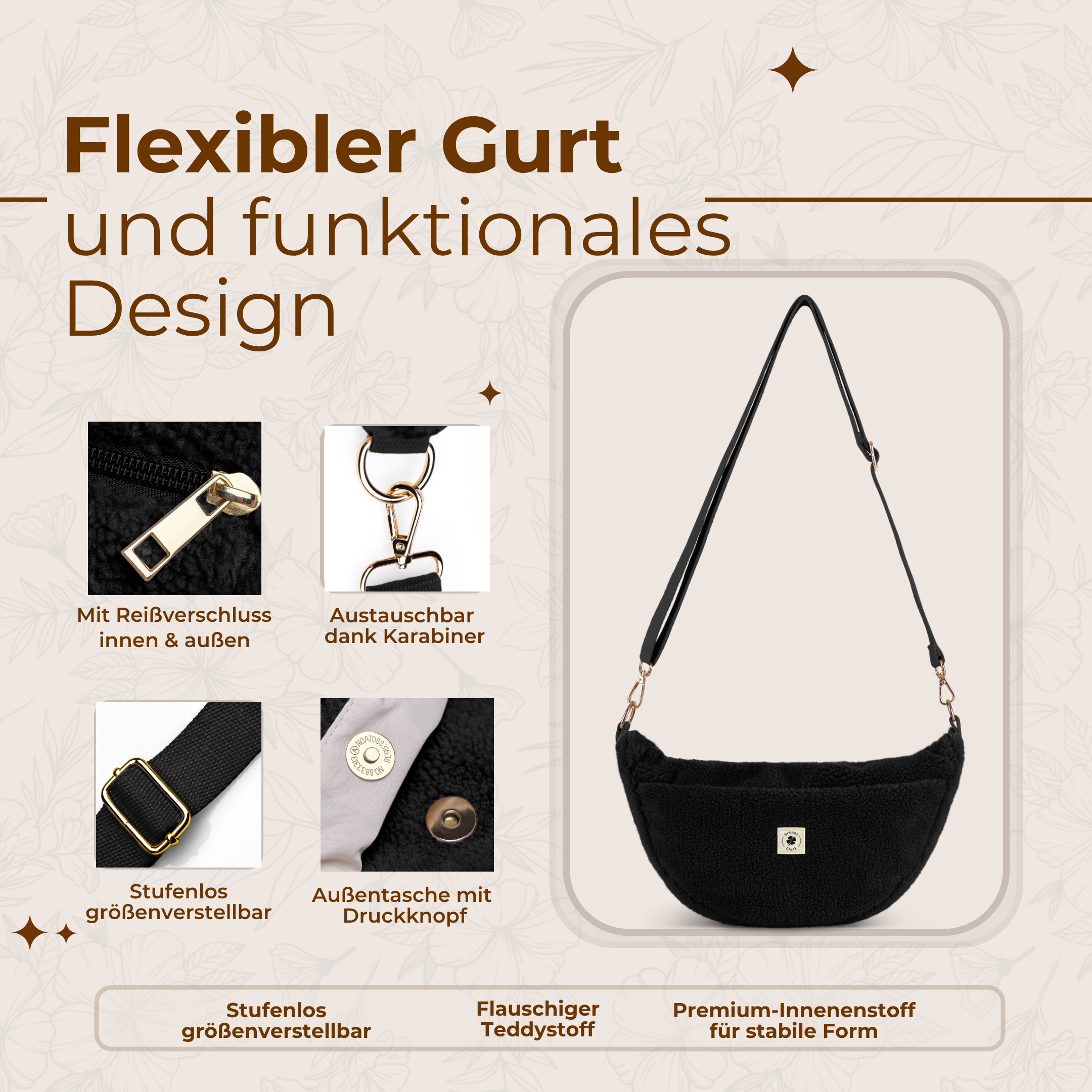 Moon Bag Teddy schwarz (small)