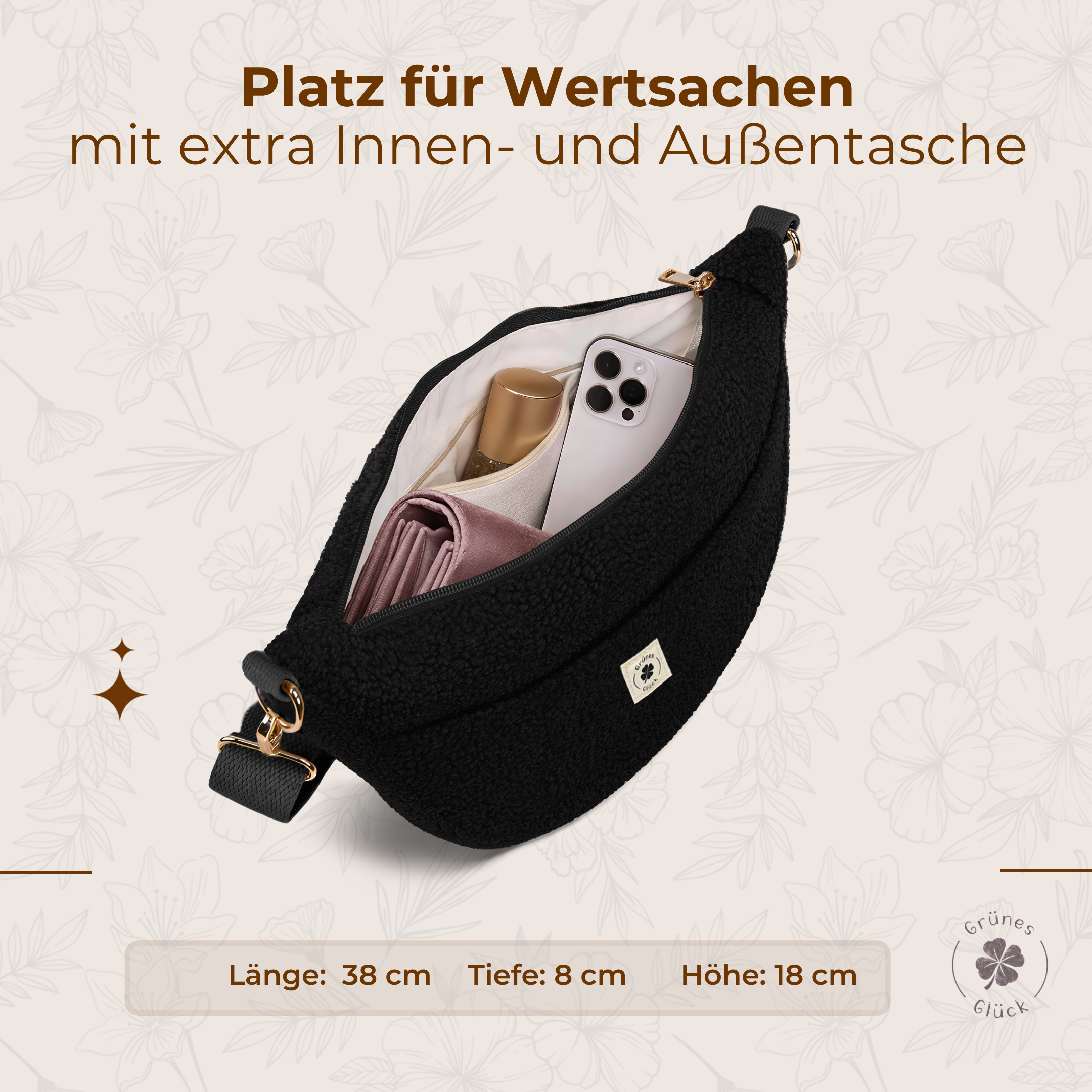 Moon Bag Teddy schwarz (small)