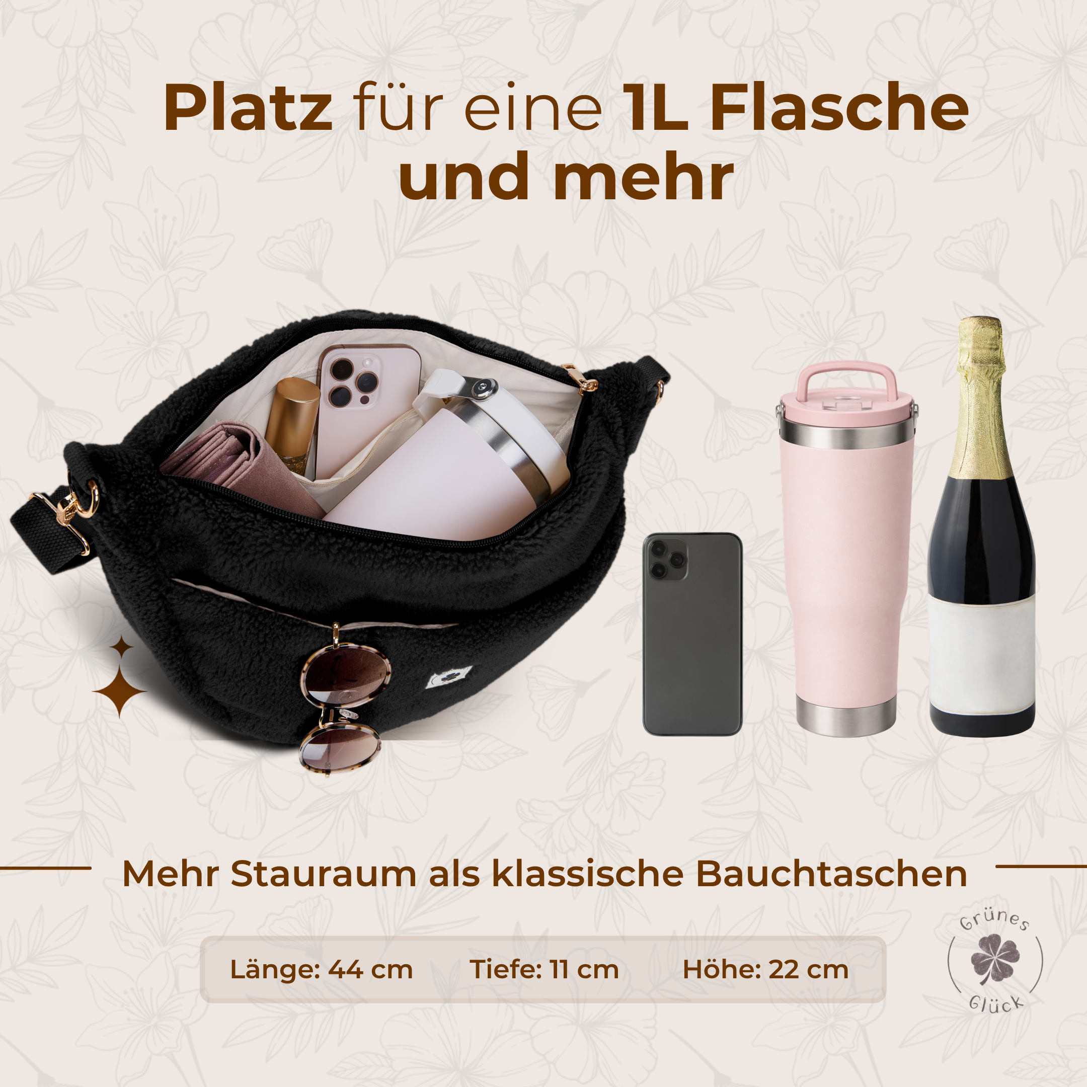 Moon Bag Teddy schwarz (large)