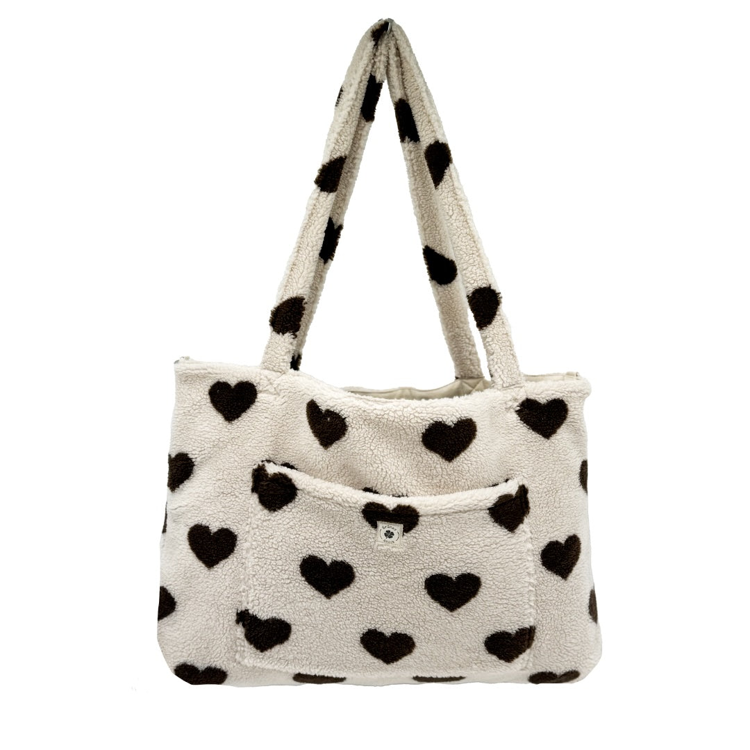 Mom-Bag Premium Teddy braune Herzen (Kopie)