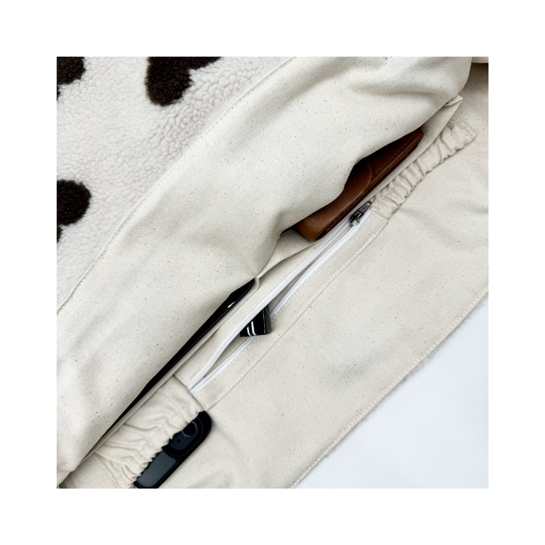 Mom-Bag Premium Teddy braune Herzen (Kopie)