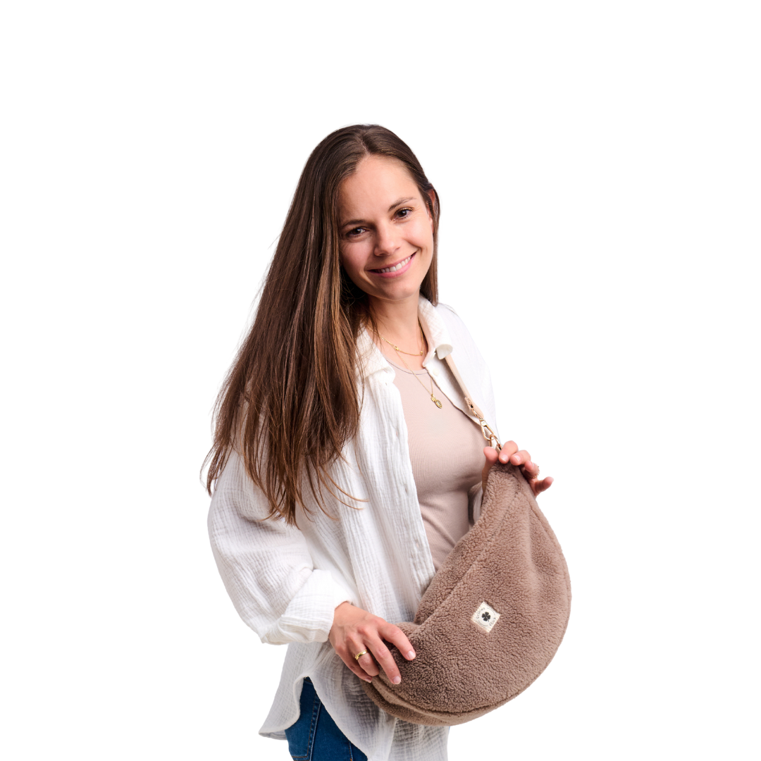 Moon Bag Teddy taupe (large)